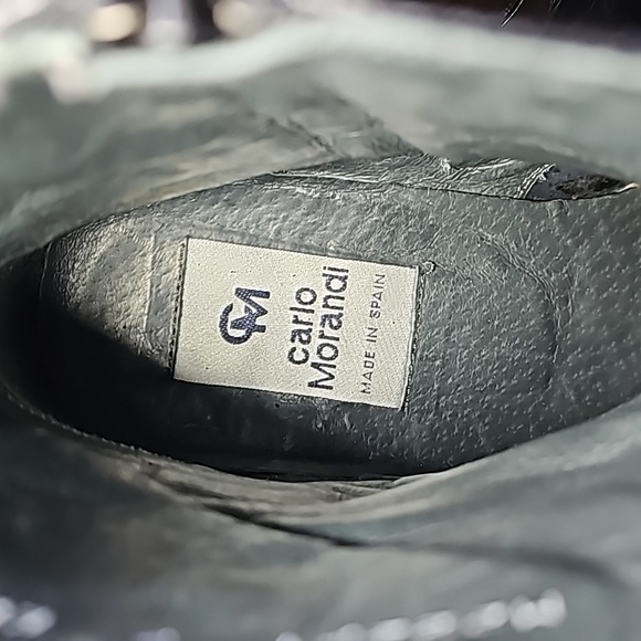 Carlo Morandi Black Patent Leather Boot Dress Shoe | Size 7 EEE - Picture 5 of 9